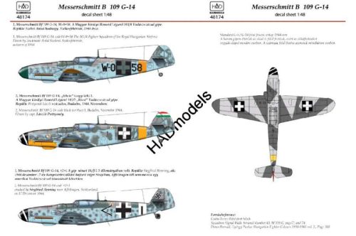 HADModels - 1:48 Messerschmitt Bf 109 G-14 (W0+58; Black 1; <2+I) 