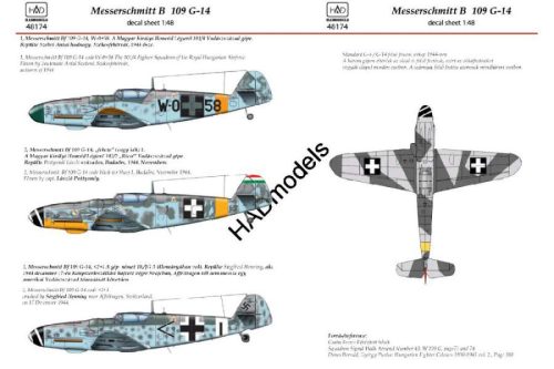 HADModels - 1:48 Messerschmitt Bf 109 G-14 (W0+58; Black 1; <2+I)