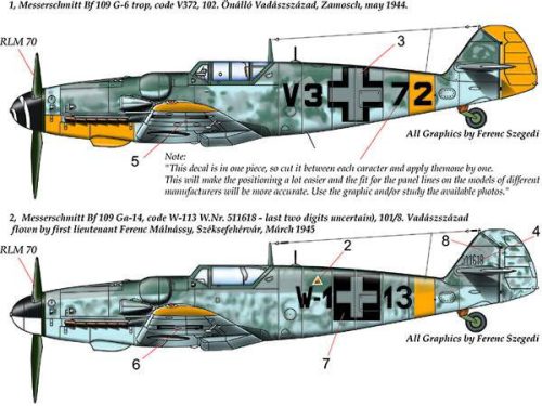 HADModels - 1:48 Messerschmitt Bf 109 G-6/G-14 matrica