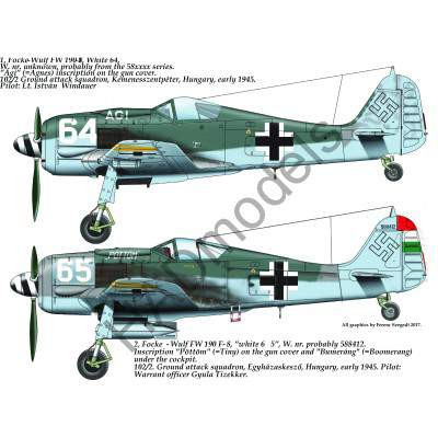 HADModels - 1:48 FW-190 F-8 ( 64 ”Ági”, 65 ”PÖTTÖM”) matrica