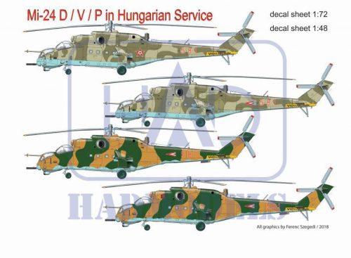 HADModels 1:48 Mi-24V in Hungarian service decal sheet / matrica