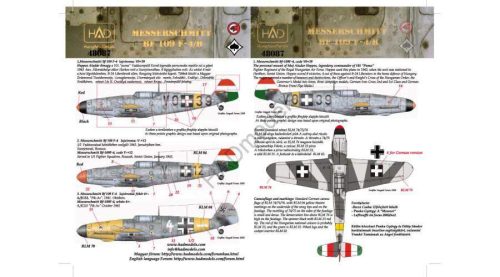 HADModels - 1:72 Messerschmitt Bf 109 F-4/b matrica 