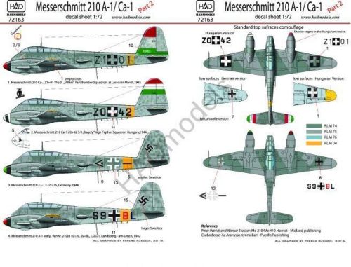 HADModels - 1:72 Me 210 A-1 / Ca-1 matrica
