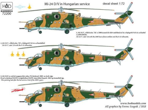HADModels 1:72 Mi-24 V / D ”Eagle killers” with NATO stencils 2 decal sheet