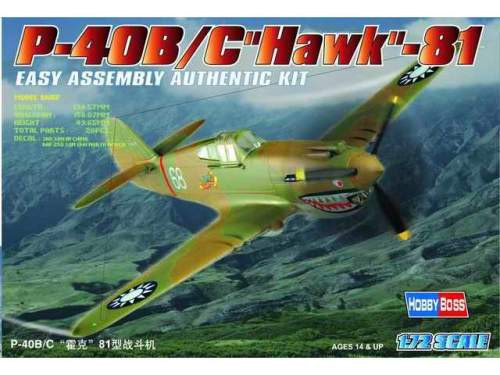 Hobbyboss 1:72 P-40B C Hawk 81 80209 repülő makett