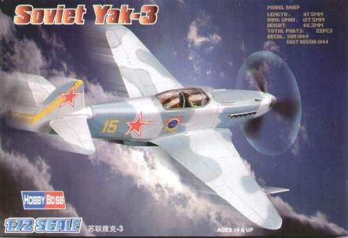 Hobbyboss 1:72 Soviet Yak-3 80255 repülő makett