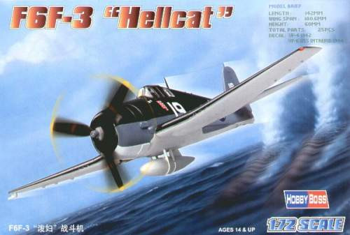 Hobbyboss 1:72 F6F-3 Hellcat 80256 repülő makett