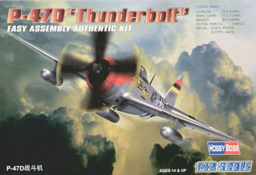 Hobbyboss 1:72 P-47D Thunderbolt 80257 repülő makett