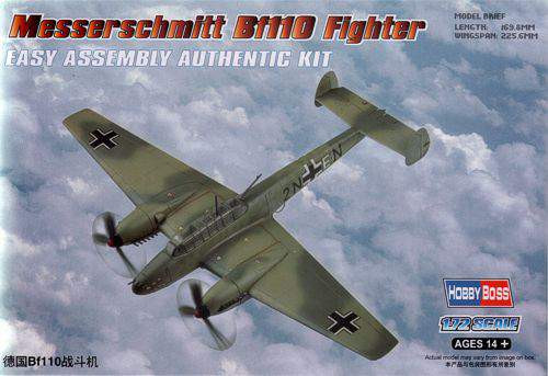 Hobbyboss 1:72 - Messerschmitt Bf110 Fighter