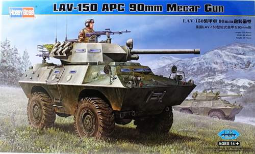 Hobbyboss 1:35 LAV-150 APC 90 mm Mecar Gun 82421 harcjármű makett