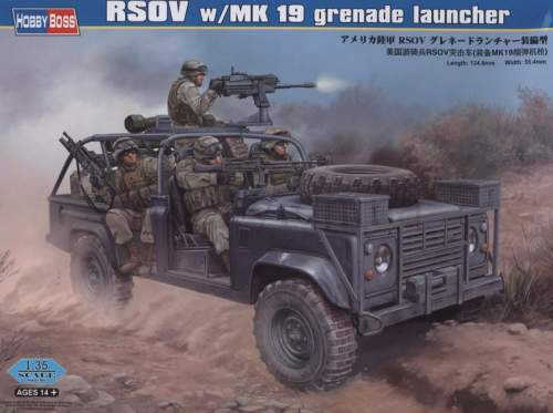 Hobbyboss 1:35 RSOV w:MK 19 grenade launcher 82449 harcjármű makett