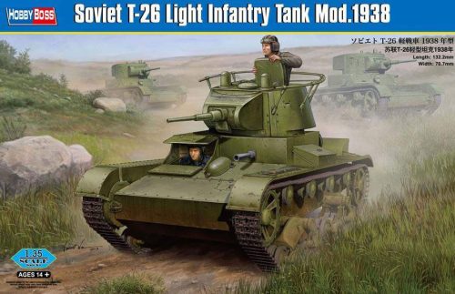 Hobbyboss 1:35 Soviet T-26 Light Infantry Tank harcjármű makett