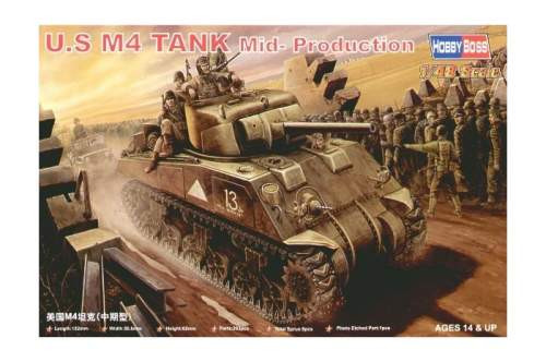 Hobbyboss 1:48 U.S M4 Tank Mid-Production 84802 harcjármű makett