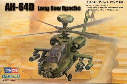 Hobbyboss 1:72 AH-64D Long Bow Apache 87219 helikopter makett