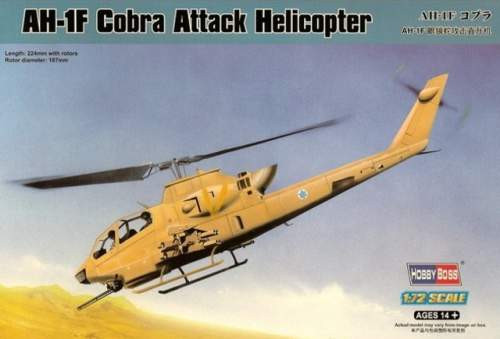 Hobbyboss 1:72 AH-1F Cobra Attack Helicopter 87224 helikopter makett