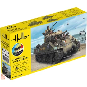   Heller 1:72 STARTER KIT M4A2 Sherman "Division Leclerc"