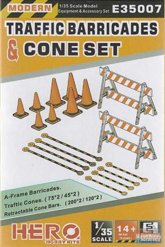 Hero Hobby 1:35 Traffic barricades and cone set