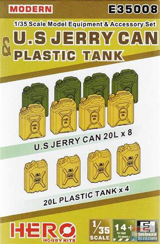 Hero Hobby 1:35 Modern US jerry can and plastic tank set