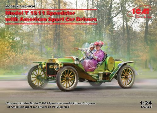 ICM 1:24 Model T 1913 Speedster with American Sport Car Drivers