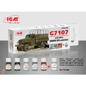 ICM Acrylic paint set for US WWII vehicles (G7107) 6 x12 ml