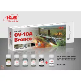  ICM Acrylic paint set for OV-10A Bronco and other Vietnam aircraft 6 x12 ml