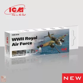 ICM Acrylic Paint Set for WWII Royal Air Force 6 x 12 ml