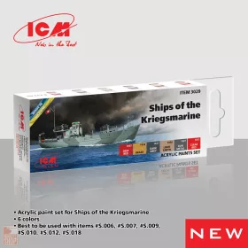   ICM Acrylic paint set for Ships of the Kriegsmarine 6 x 12 ml