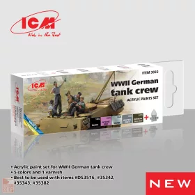 ICM Acrylic paint set for WWII German tank crew 6 x 12 ml