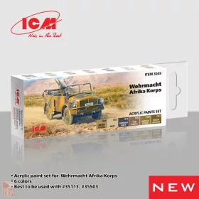 ICM Acrylic paint set for Wehrmacht Afrika Korps 6 x 12 ml