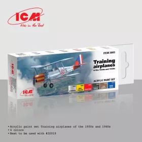   ICM Acrylic paint set Training airplanes of the 1930s and 1940s