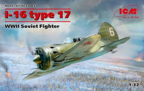 ICM 1:32 I-16 type 17, WWII Soviet Fighter repülő makett