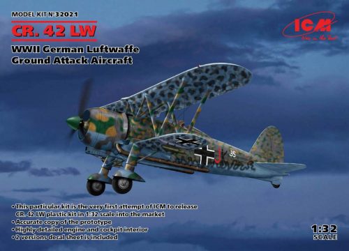 ICM 1:32 CR. 42 LW, WWII German Luftwaffe Ground Attack Aircraft (100% new 