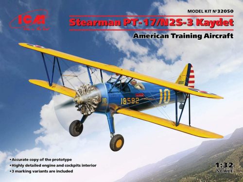 ICM 1:32 Stearman PT-17/N2S-3 Kaydet American Training Aircraft