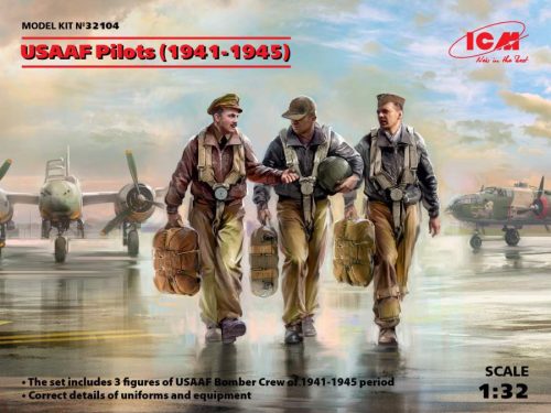 ICM 1:32 USAAF Pilots (1941-1945) (3 figures) figura makett