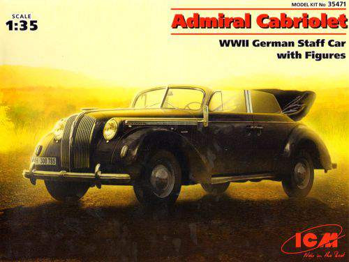 ICM 1:35  Admiral Cabriolet, WWII German Staff Car with Figures