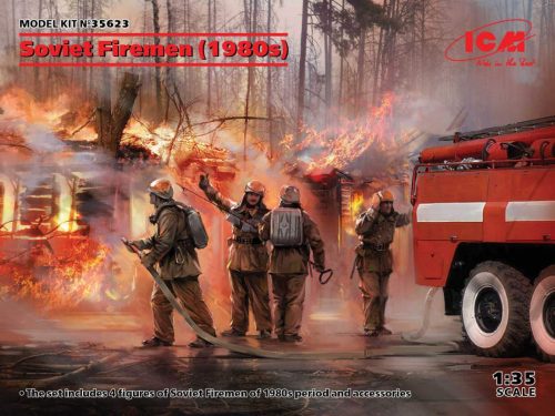 ICM 1:35 Soviet Firemen (1980s) figura makett