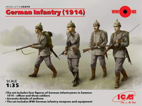 ICM 1:35 German Infantry (1914), (4 figures)