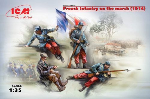 ICM 1:35 French Infantry on the march (1914) (4 figures) figura makett
