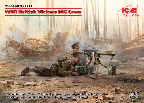 ICM 1:35 WWI British Vickers MG Crew (Vickers MG & 2 figures)