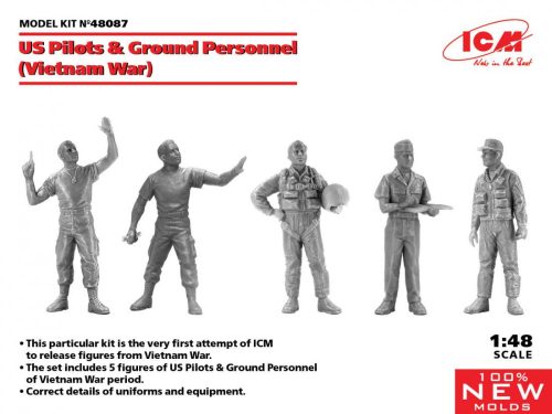 ICM 1:48 US Pilots & Ground Personnel (Vietnam War) (5 figures)