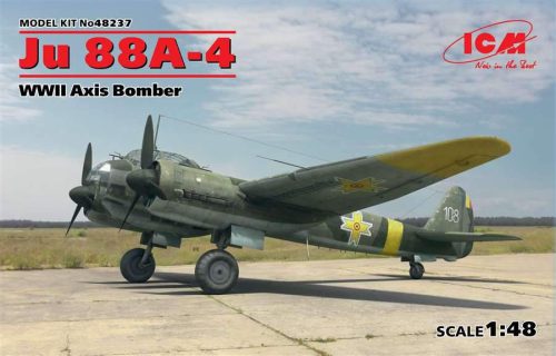 ICM 1:48 Junkers Ju-88A-4 WWII Axis Bomber repülő makett