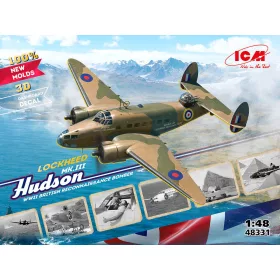   ICM 1:48 Lockheed Hudson Mk. III, WWII British Reconnaissance Bomber (100% new moulds)