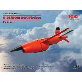   ICM 1:48 Q-2C (BQM-34A) Firebee, US Drone (2 airplanes and pilons) (100% new molds)