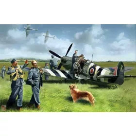 ICM 1:48 Spitfire Mk IX with RAF Pilots /Ground Crew