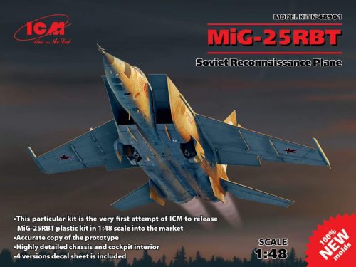 ICM 1:48 Mikoyan MiG-25RBT Soviet Reconnaissance Plane 