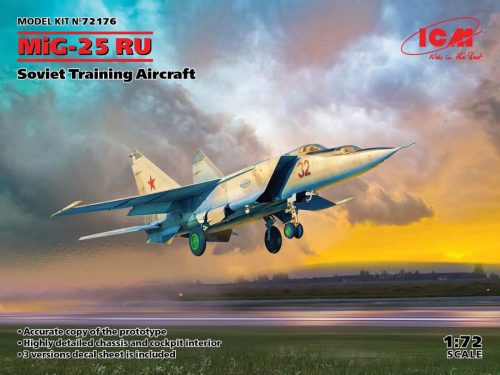 ICM 1:72 Mikoyan MiG-25RU Soviet Training Aircraft repülő makett