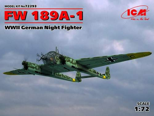 ICM 1:72 Focke-Wulf Fw-189A-1 WWII German Night Fighter