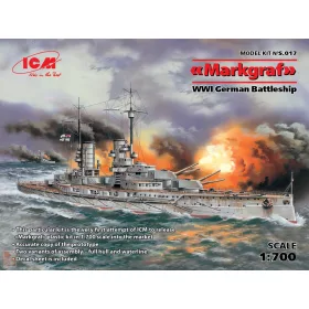   ICM 1:700 Markgraf (full hull & waterline) WWI German Battleship