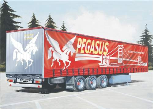 Italeri 1:24 Curtainside Trailer 3809 kamion pótkocsi makett