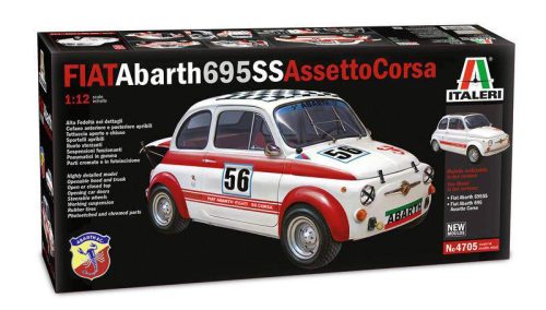 Italeri 1:12 FIAT Abarth 695SS/Assetto Corsa makett